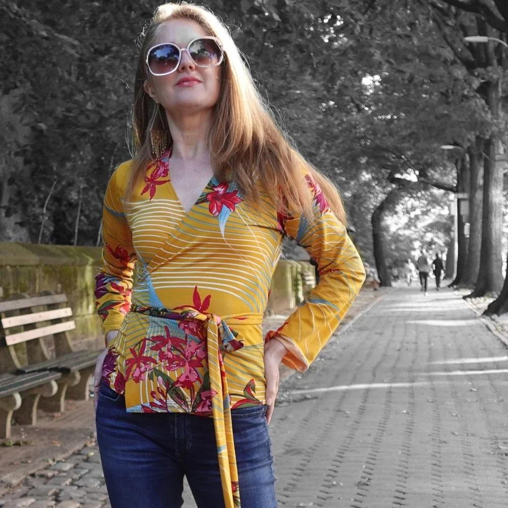 Sunset Wrap Top - Picture 2 of 2